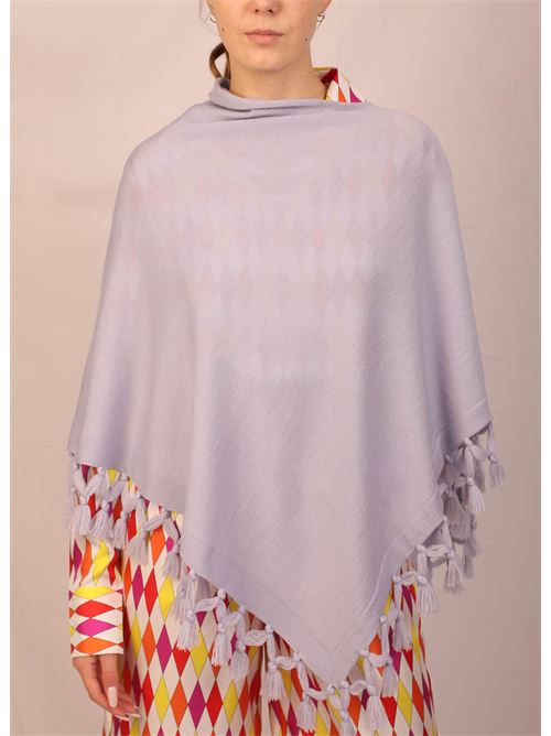 poncho in lana con frange Art Tricot | PONCHOFRANGELILLA